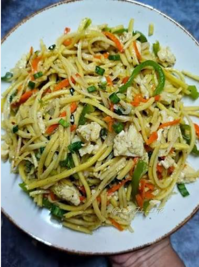 Chow Mein with Egg — stir-fried noodles at Litchibari Restaurant